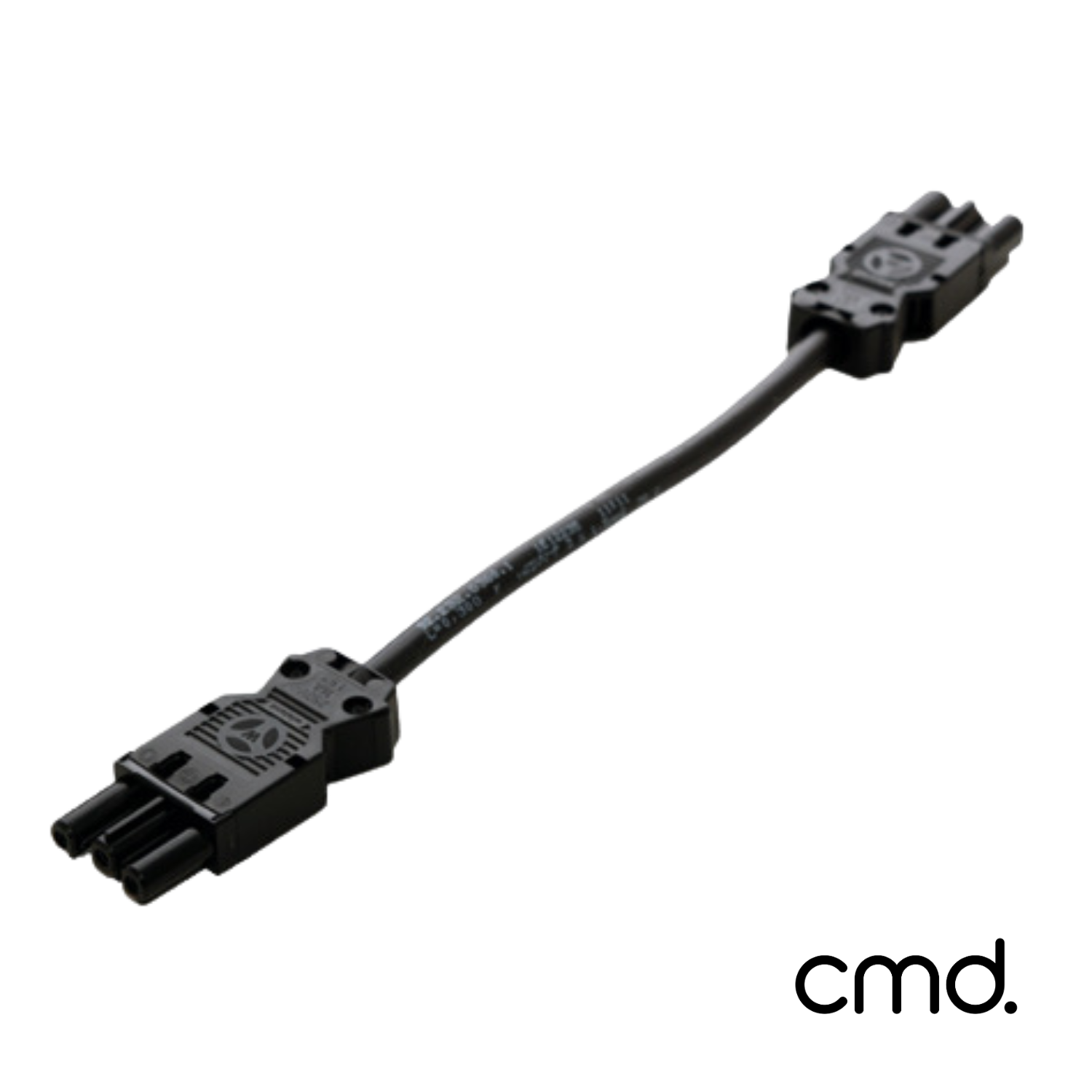 CMD 1.0m connector cable, GST 3-pole connector to GST 3-pole connector - Black