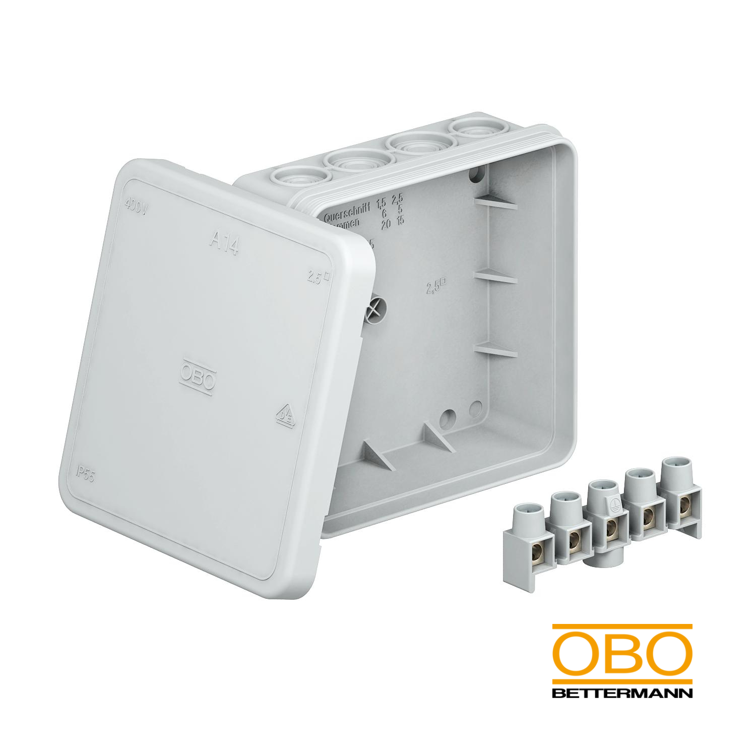 OBO Junction box A 14 with terminal strip